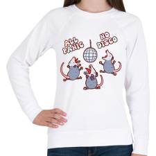 PRINTFASHION All panic - oposszum - Női pulóver - Fehér női pulóver, kardigán