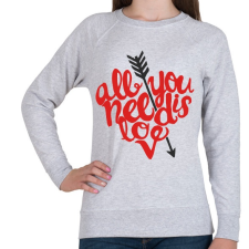 PRINTFASHION All u need is love - Női pulóver - Sport szürke női pulóver, kardigán