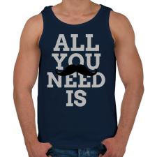 PRINTFASHION All you need is bajúsz - Férfi atléta - Sötétkék atléta, trikó