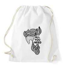 PRINTFASHION All you need is (beard) - Sportzsák, Tornazsák - Fehér tornazsák