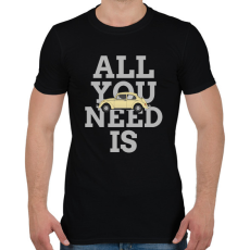 PRINTFASHION All you need is Beetle - Férfi póló - Fekete