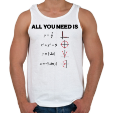 PRINTFASHION All you need is LOVE - Férfi atléta - Fehér atléta, trikó