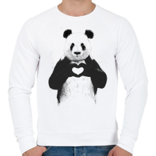 PRINTFASHION All you need is love - Férfi pulóver - Fehér férfi pulóver, kardigán