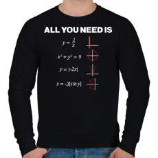 PRINTFASHION All you need is LOVE - Férfi pulóver - Fekete