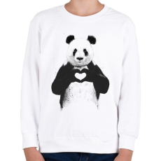PRINTFASHION All you need is love - Gyerek pulóver - Fehér