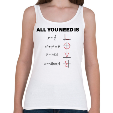 PRINTFASHION All you need is LOVE - Női atléta - Fehér női trikó