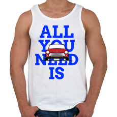PRINTFASHION All you need is Mini  - Férfi atléta - Fehér