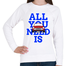 PRINTFASHION All you need is Mini  - Női pulóver - Fehér női pulóver, kardigán