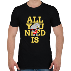 PRINTFASHION All you need is nyúl - Férfi póló - Fekete