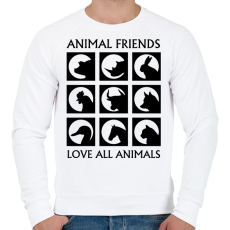 PRINTFASHION Állatbarát - Férfi pulóver - Fehér