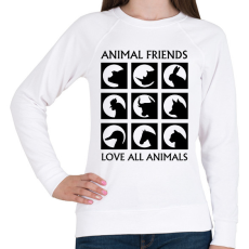 PRINTFASHION Állatbarát - Női pulóver - Fehér