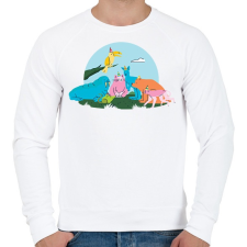 PRINTFASHION Állati party - Férfi pulóver - Fehér női pulóver, kardigán