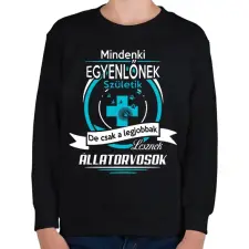 PRINTFASHION Állatorvos - Gyerek pulóver - Fekete gyerek pulóver, kardigán