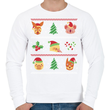 PRINTFASHION Állatos csúnya pulcsi - Férfi pulóver - Fehér férfi pulóver, kardigán