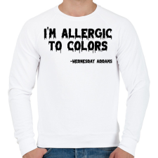 PRINTFASHION Allergia a színekre - Férfi pulóver - Fehér férfi pulóver, kardigán