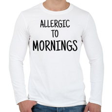 PRINTFASHION Allergiás a reggelekre - Férfi hosszú ujjú póló - Fehér