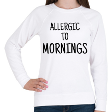 PRINTFASHION Allergiás a reggelekre - Női pulóver - Fehér női pulóver, kardigán