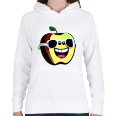 PRINTFASHION Alma napszemüvegben - Női kapucnis pulóver - Fehér
