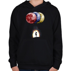 PRINTFASHION Álmodozók - Gyerek kapucnis pulóver - Fekete