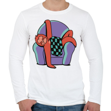 PRINTFASHION Álmos lajhár - Férfi hosszú ujjú póló - Fehér férfi póló