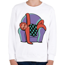 PRINTFASHION Álmos lajhár - Gyerek pulóver - Fehér gyerek pulóver, kardigán