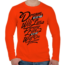 PRINTFASHION Álom - Férfi hosszú ujjú póló - Narancs