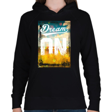PRINTFASHION Álom - Női kapucnis pulóver - Fekete női pulóver, kardigán