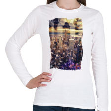 PRINTFASHION Álomvilág - Női hosszú ujjú póló - Fehér női póló