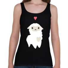 PRINTFASHION Alpaca - fehér - Női atléta - Fekete