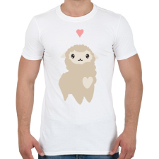 PRINTFASHION Alpaca - Férfi póló - Fehér férfi póló