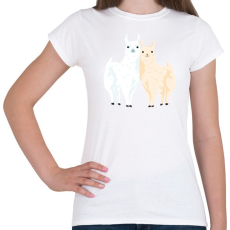PRINTFASHION Alpaka pár - Női póló - Fehér