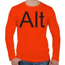 PRINTFASHION Alt - Férfi hosszú ujjú póló - Narancs férfi póló