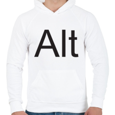 PRINTFASHION Alt - Férfi kapucnis pulóver - Fehér férfi pulóver, kardigán