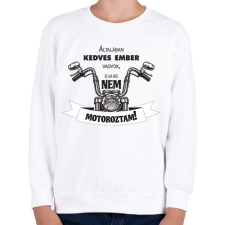 PRINTFASHION Általában kedves vagyok - Motoros minta - Gyerek pulóver - Fehér gyerek pulóver, kardigán
