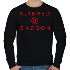 PRINTFASHION Altered Carbon logo - Férfi pulóver - Fekete férfi pulóver, kardigán