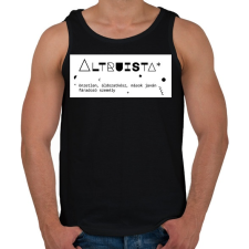 PRINTFASHION Altruista - Férfi atléta - Fekete atléta, trikó