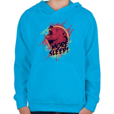 PRINTFASHION Aludj még  - Gyerek kapucnis pulóver - Azúrkék