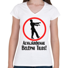 PRINTFASHION alvajáróknak... - Női V-nyakú póló - Fehér női póló