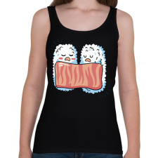 PRINTFASHION Alvó sushik - Női atléta - Fekete női trikó