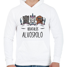 PRINTFASHION Alvóspóló - hivatalos - Férfi kapucnis pulóver - Fehér férfi pulóver, kardigán