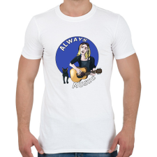 PRINTFASHION Always Music - Férfi póló - Fehér férfi póló