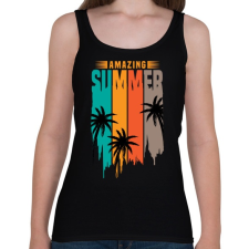 PRINTFASHION Amazing Summer - Női atléta - Fekete női trikó