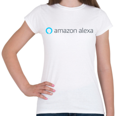 PRINTFASHION Amazon Alexa Logo - Női póló - Fehér