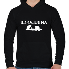 PRINTFASHION Ambulance - Férfi kapucnis pulóver - Fekete