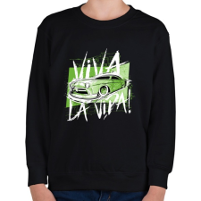 PRINTFASHION Amcsi autó - Gyerek pulóver - Fekete gyerek pulóver, kardigán