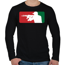 PRINTFASHION AMD league - Férfi hosszú ujjú póló - Fekete férfi póló