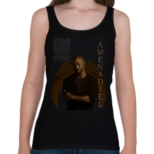 PRINTFASHION AMENADIEL - Női atléta - Fekete női trikó