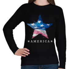 PRINTFASHION AMERICA 2 - Női pulóver - Fekete női pulóver, kardigán