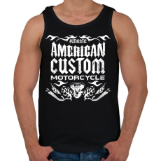 PRINTFASHION AMERICAN CUSTOM MOTORCYCLE - Férfi atléta - Fekete