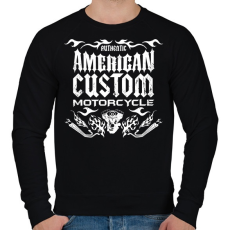 PRINTFASHION AMERICAN CUSTOM MOTORCYCLE - Férfi pulóver - Fekete